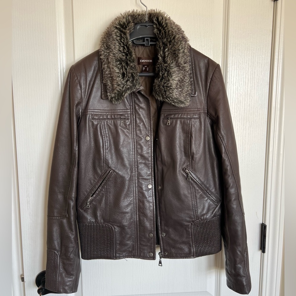 Daniel dark brown leather jacket